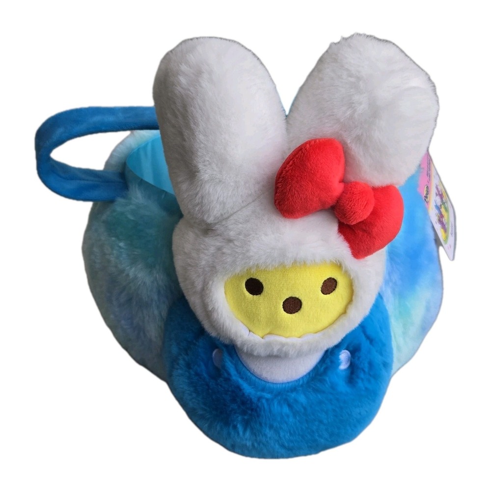 NEW Peeps x HELLO KITTY Easter Basket w/ Handle Bunny‎ Rabbit Plush Basket Blue